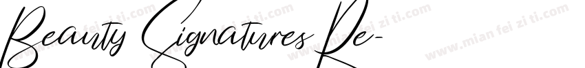 Beauty Signatures Re字体转换